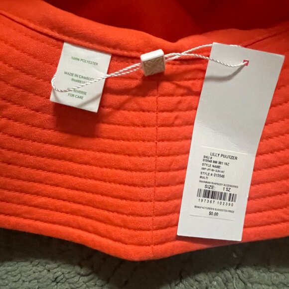 NWT Lilly Pulitzer reversible gwp sun hat UPF 50+ - Picture 4 of 9